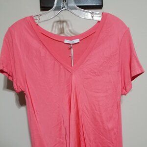 Ian Frederick Basic Tee shirt, Italian, Coral Top, Medium Clothing Short Sleeve